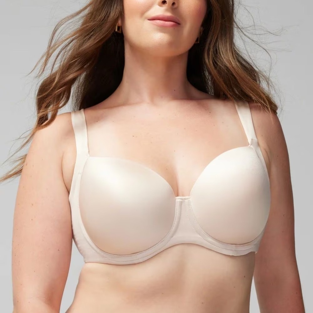 Soma Stunning Support Smooth Full Coverage Bra 36C Underwire Padded Straps Satin